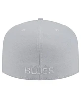 New Era Men's Gray St. Louis Blues Color Pack A-Frame 59FIFTY Fitted Hat