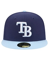 New Era Men's Navy/Light Blue Tampa Bay Rays Color Pack 2-Tone 59FIFTY Fitted Hat
