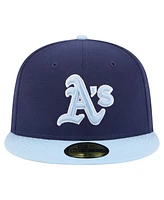 New Era Men's Navy/Light Blue Athletics Color Pack 2-Tone 59FIFTY Fitted Hat