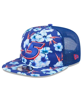 New Era Men's Blue Kyle Larson Adventure Pattern Golfer Adjustable Hat