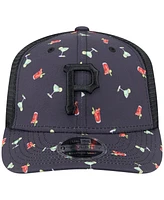New Era Men's Navy Pittsburgh Pirates Adventure Drinks Pattern 9SEVENTY Stretch-Snap Hat