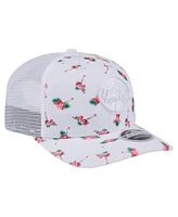 New Era Men's White New York Yankees Flamingo Mesh Back 9SEVENTY Stretch-Snap Hat