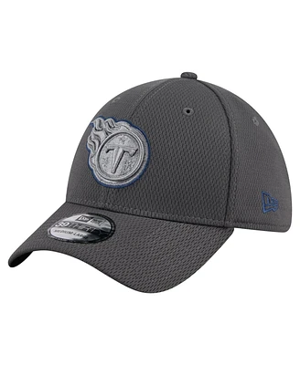 New Era Men's Graphite Tennessee Titans Main 39THIRTY Flex Hat