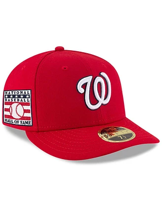 New Era Men's Red Washington Nationals National Baseball Hall of Fame Low Profile 59FIFTY Fitted Hat