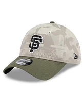 New Era Men's Light Beige/Olive San Francisco Giants 2025 Armed Forces Day 9TWENTY Adjustable Hat