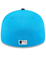 New Era Men's Neptune Blue/Navy Philadelphia Phillies City Connect Batting Practice Low Profile 59FIFTY Fitted Hat