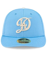 New Era Men's Light Blue Los Angeles Dodgers City Connect Batting Practice Low Profile 59FIFTY Fitted Hat