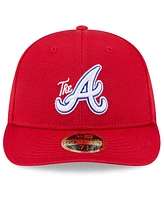 New Era Men's Red Atlanta Braves City Connect Batting Practice Low Profile 59FIFTY Fitted Hat