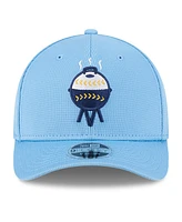 New Era Men's Light Blue Milwaukee Brewers City Connect Batting Practice 9FORTY M-Crown Adjustable Hat