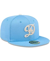 New Era Men's Light Blue Los Angeles Dodgers City Connect Batting Practice 59FIFTY Fitted Hat