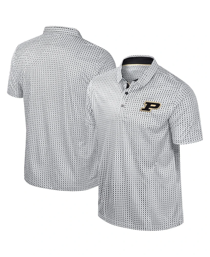Colosseum Men's Black Purdue Boilermakers Big Tall Marty Rival Polo Shirt