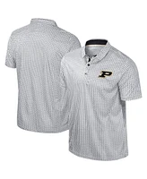 Colosseum Men's Black Purdue Boilermakers Big Tall Marty Rival Polo Shirt