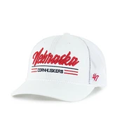 '47 Brand Men's White Nebraska Huskers Garner Rope Trucker Adjustable Hat