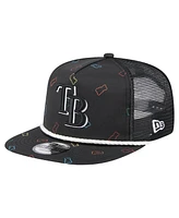 New Era Men's Black Tampa Bay Rays Gummy Golfer Trucker Adjustable Hat