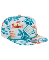 New Era Men's White Miami Dolphins Adventure Golfer Snapback Hat