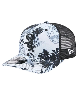 New Era Men's Black Chicago White Sox Hula Trucker 9SEVENTY Adjustable Hat