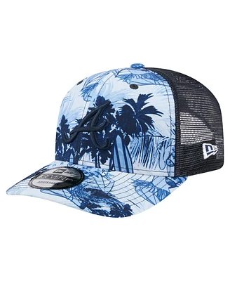 New Era Men's Navy Atlanta Braves Hula Trucker 9SEVENTY Adjustable Hat
