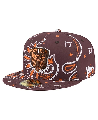 New Era Men's Brown Cleveland Browns Paisley 59FIFTY Fitted Hat