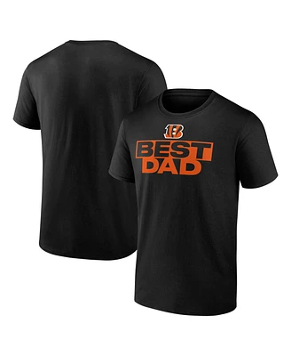 Logo Athletic Men's Black Cincinnati Bengals Best Dad T-Shirt