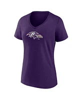 Logo Athletic Women's Purple Baltimore Ravens Number 1 Mom Floral V-Neck T-Shirt