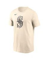 Nike Men's Cream Seattle Mariners Camo Logo T-Shirt