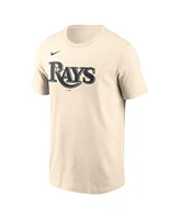 Nike Men's Cream Tampa Bay Rays Camo Logo T-Shirt