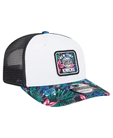 New Era Men's White New York Knicks Floral 9SEVENTY Adjustable Hat