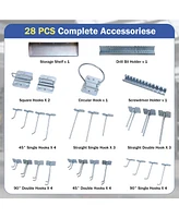 Wall-Mounted Pegboard Kit with 3 Pegboards for Garage Workshop-Navy