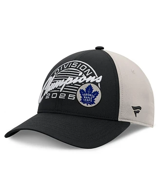 Fanatics Men's Black Toronto Maple Leaf's 2025 Atlantic Division Champions Locker Room Adjustable Hat