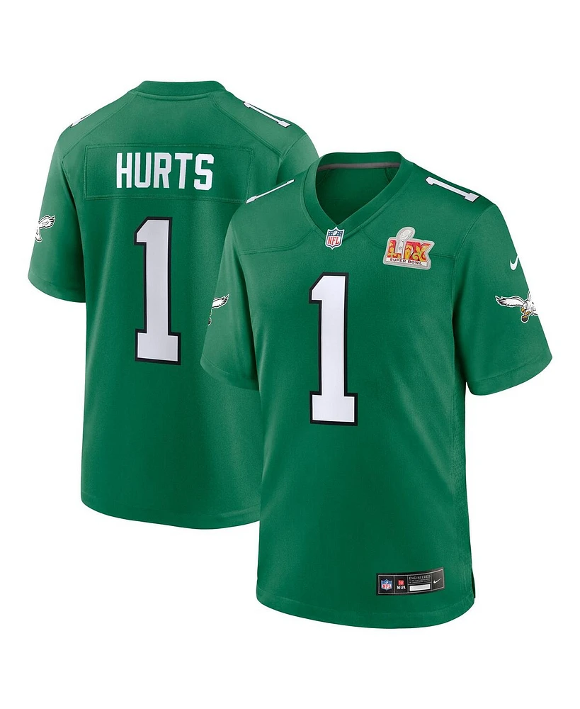 Nike Men's Jalen Hurts Kelly Green Philadelphia Eagles Super Bowl Lix 2nd Alternate Game Jersey