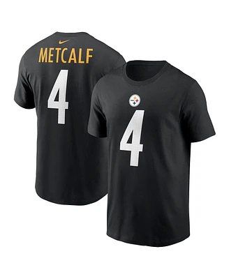 Nike Men's Dk Metcalf Black Pittsburgh Steelers Name Number T-Shirt