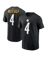 Nike Men's Dk Metcalf Black Pittsburgh Steelers Name Number T-Shirt