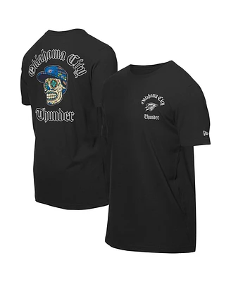 New Era Men's Black Oklahoma City Thunder Sugar Skulls T-Shirt