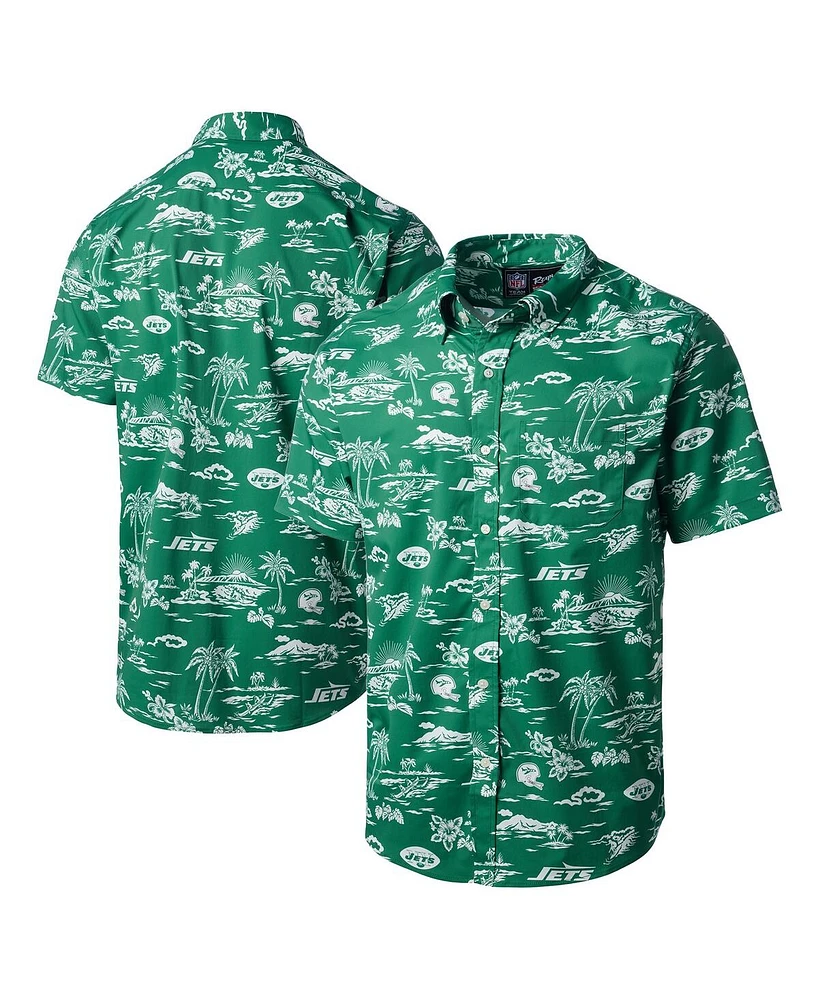 Reyn Spooner Men's Green New York Jets Throwback Pua Performance Shirt
