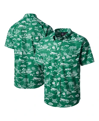 Reyn Spooner Men's Green New York Jets Throwback Pua Performance Shirt