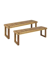 Acacia Wood Outdoor Bench - 60 Inch