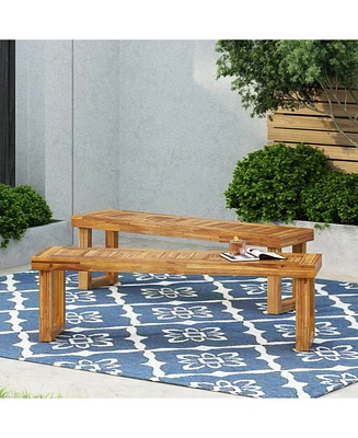 Acacia Wood Outdoor Bench - 60 Inch