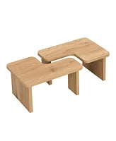Detachable Rectangle Wood Coffee Table (47.24" x 35.43")