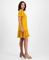 Robbie Bee Women's On-Off Shoulder Flutter-Sleeve Mini Dress