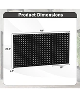 Wall-Mounted Pegboard Kit with 3 Pegboards for Garage Workshop