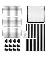 3-Shelf Wire Rack with Cover: Heavy-Duty Storage Solution for Home and Business