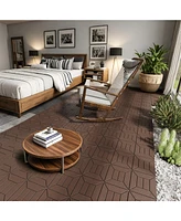 12" Patio Deck Tiles, Diy Interlocking, Indoor/Outdoor, Easy Install, 44pcs Red Brown