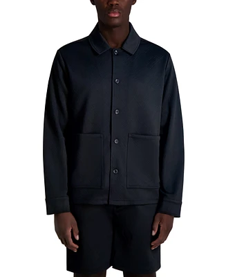 Karl Lagerfeld Paris Men's Jacquard L Shaped Jacket