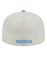 New Era Men's Cream North Carolina Tar Heels Chrome 59FIFTY Fitted Hat