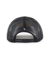 '47 Brand Men's Black Chicago White Sox Garner Trucker Adjustable Hat