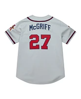 Mitchell & Ness Men's Fred McGriff Gray Atlanta Braves 1995 Throwback Authentic Jersey