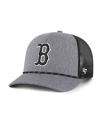 '47 Brand Men's Charcoal Boston Red Sox Carbon Rope Trucker Adjustable Hat