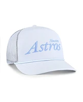 '47 Brand Men's Light Blue Houston Astros Foundation Script Hitch Adjustable Trucker Hat