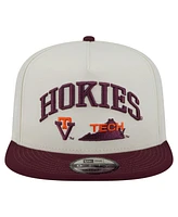 New Era Men's White Virginia Tech Hokies Collegiate 9FIFTY A-Frame Snapback Hat