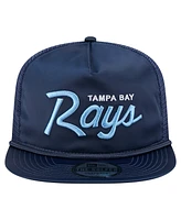 New Era Men's Navy Tampa Bay Rays Retro Satin Script Golfer Adjustable Hat